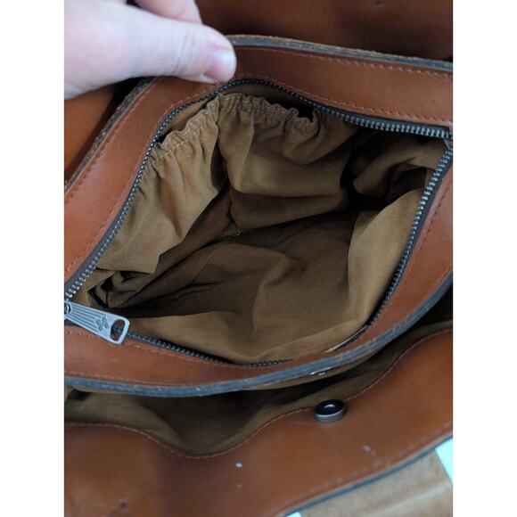 PATRICIA NASH RIENZO MULTI-COLOR LEATHER SATCHEL PURSE - Picture 10 of 13